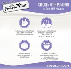 Fussie Cat Kitten Chicken Flavored with Pumpkin in Goat Milk Wet Cat Food, 1.5-oz pouch, case of 12 slide 2 of 9