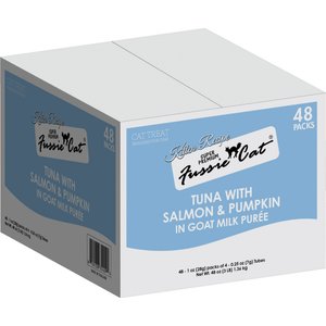 Fussie Cat Tuna Flavored in Goat Milk Puree Lickable Kitten & Cat Treats, 1-oz tube, 4 count