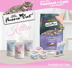 Fussie Cat Kitten Mousse Chicken & Tuna Flavored with Pumpkin in Goat Milk Wet Cat Food, 2.47-oz can, case of 24 slide 2 of 9