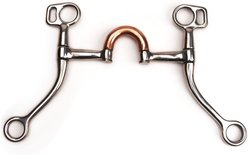 Shires Equestrian Products Correction Port with Copper Port Stainless Steel Horse Bit, 5-in