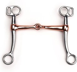 Shires Equestrian Products Western Tom Thumb with Copper Stainless Steel Horse Bit, 5-in