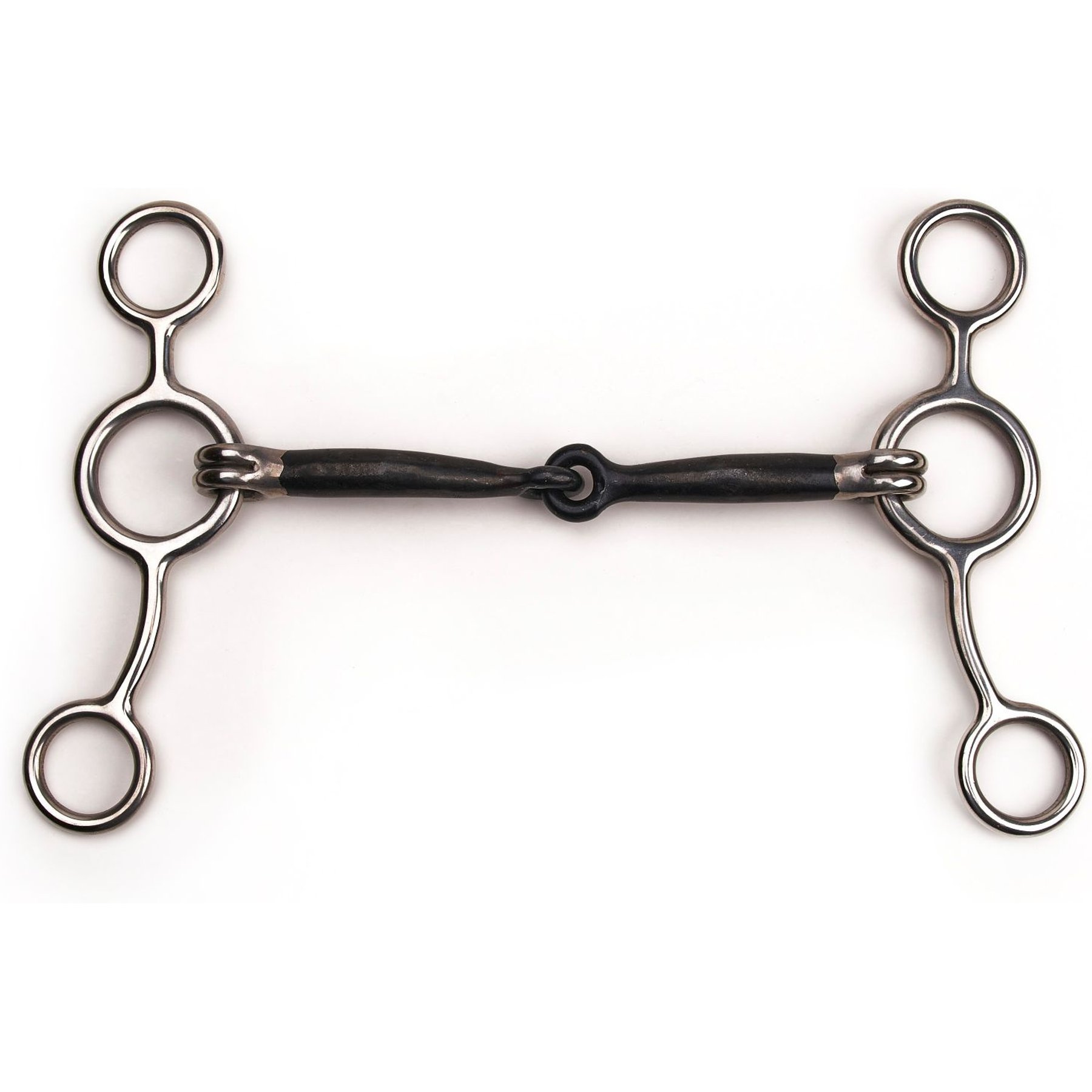 Shires Equestrian Products Junior Cow Horse Sweet Iron Sliding Gag Stainless Steel Horse Bit, 5-in