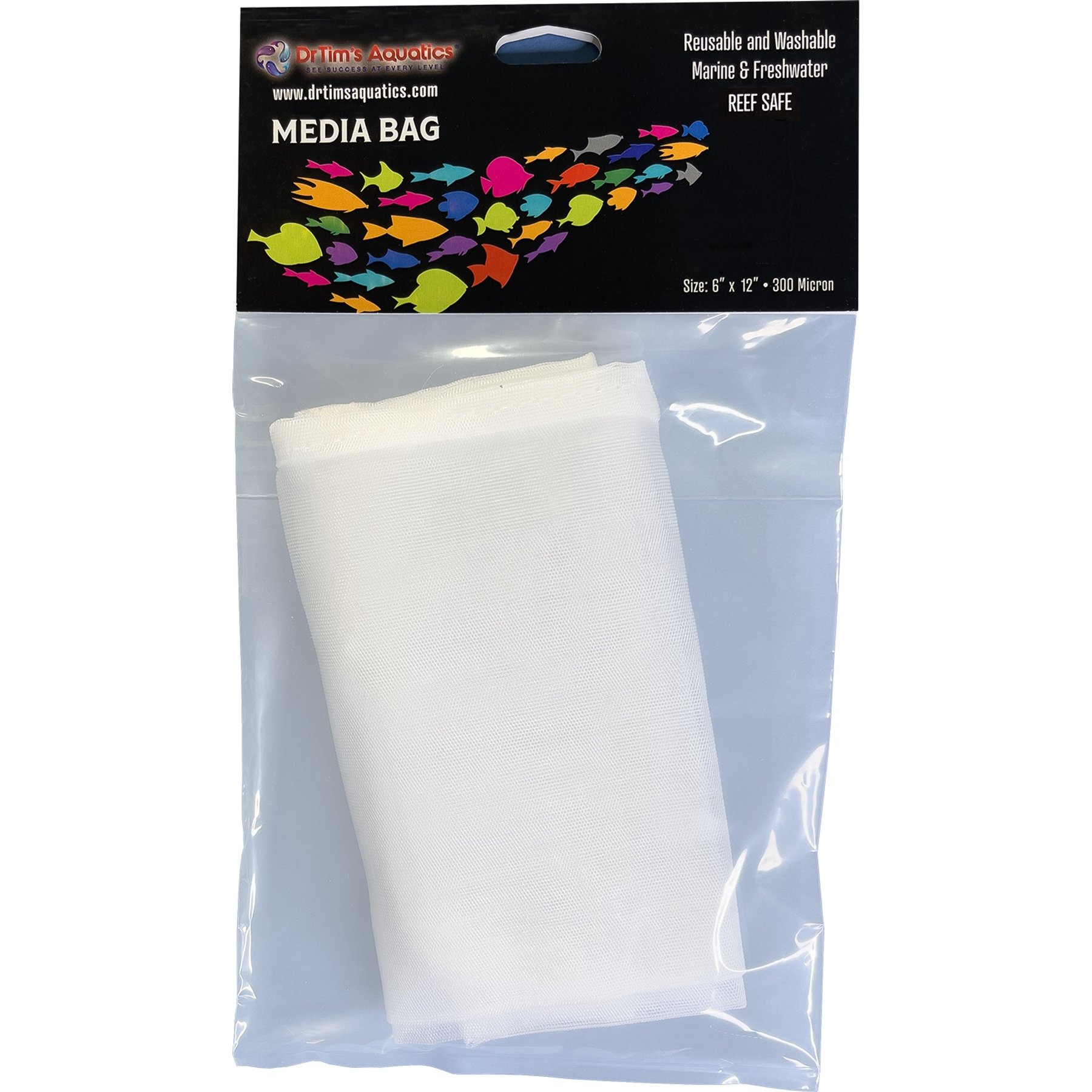 DrTim's Aquatics 300 Micron Fine Mesh Bag, 12 x 6-in, 2 count