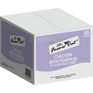 Fussie Cat Chicken Flavored in Goat Milk Puree Lickable Kitten & Cat Treats, 1-oz tube, 4 count