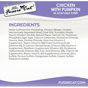 Fussie Cat Chicken Flavored in Goat Milk Puree Lickable Kitten & Cat Treats, 1-oz tube, 4 count