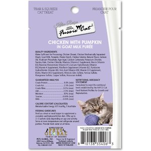 Fussie Cat Chicken Flavored in Goat Milk Puree Lickable Kitten & Cat Treats, 1-oz tube, 4 count