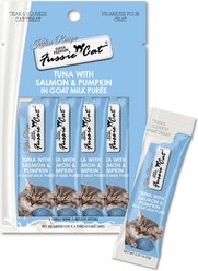 Fussie Cat Tuna Flavored in Goat Milk Puree Lickable Kitten & Cat Treats, 1-oz tube, 4 count