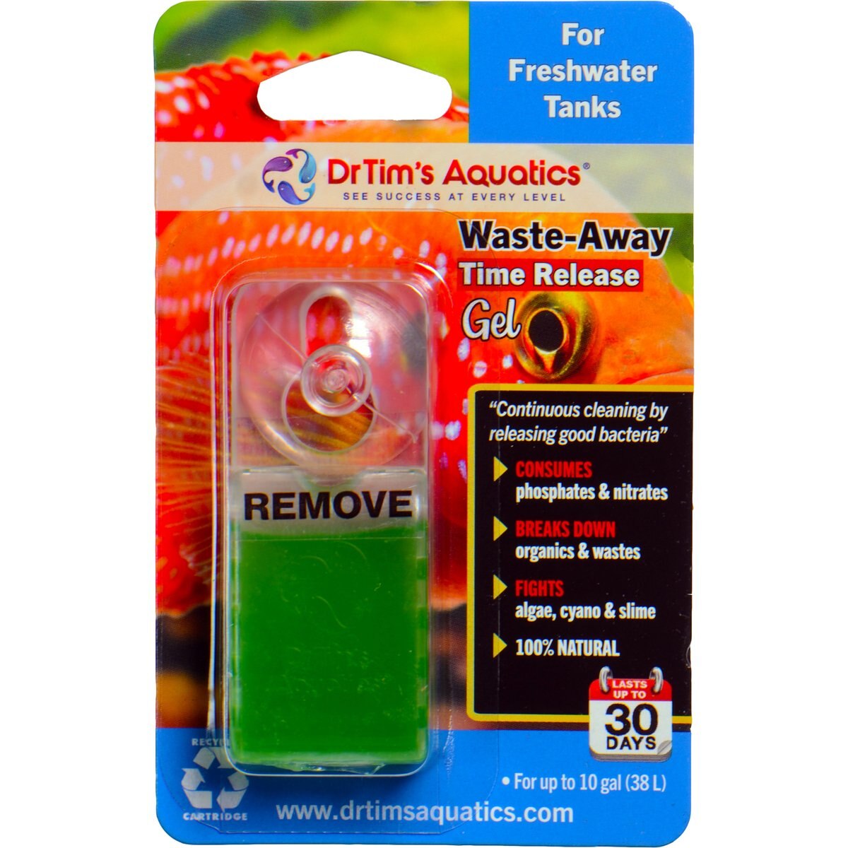 Dr. Tim's Aquatics Freshwater Waste-Away Gel Water Conditioner, Small: 10-gal, 1 count