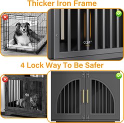 Saudism Decorative Wooden Dog Crate with Double Door, 31.5 inch slide 2 of 9