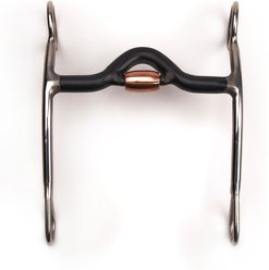 Shires Equestrian Products Solid Shank Sweet Iron Medium Port Stainless Steel Horse Bit, 5.5-in