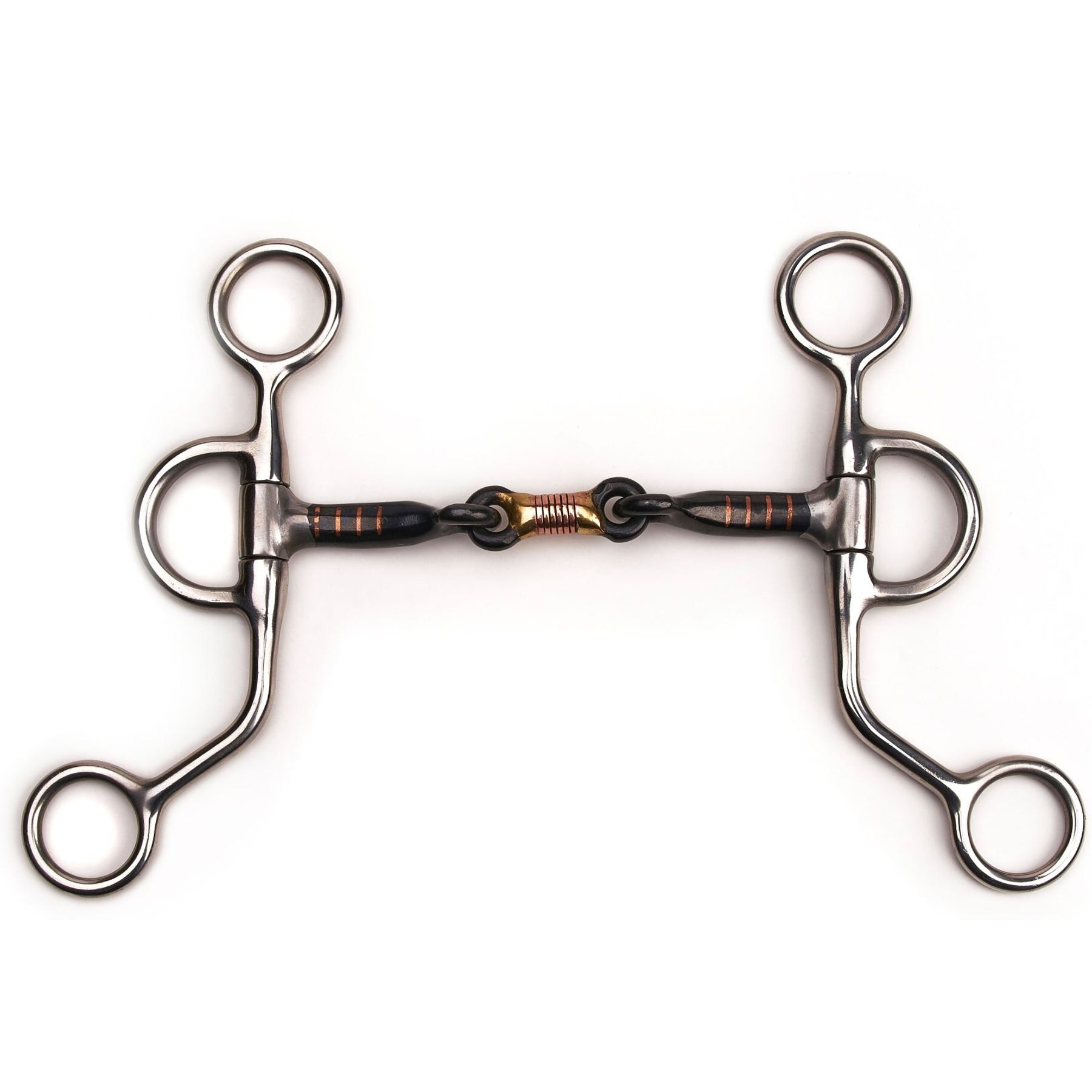 Shires Equestrian Products Argetine Sweet Iron with Copper Dog Bone Stainless Steel Horse Bit, 5.5-in