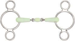 Shires Equestrian Products Equikind Peanut Two Ring Gag Horse Bit, 5-in