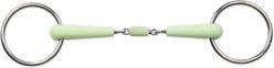 Shires Equestrian Products Equikind Loose Ring Double Joint Roller Stainless Steel Horse Bit, 5.5-in