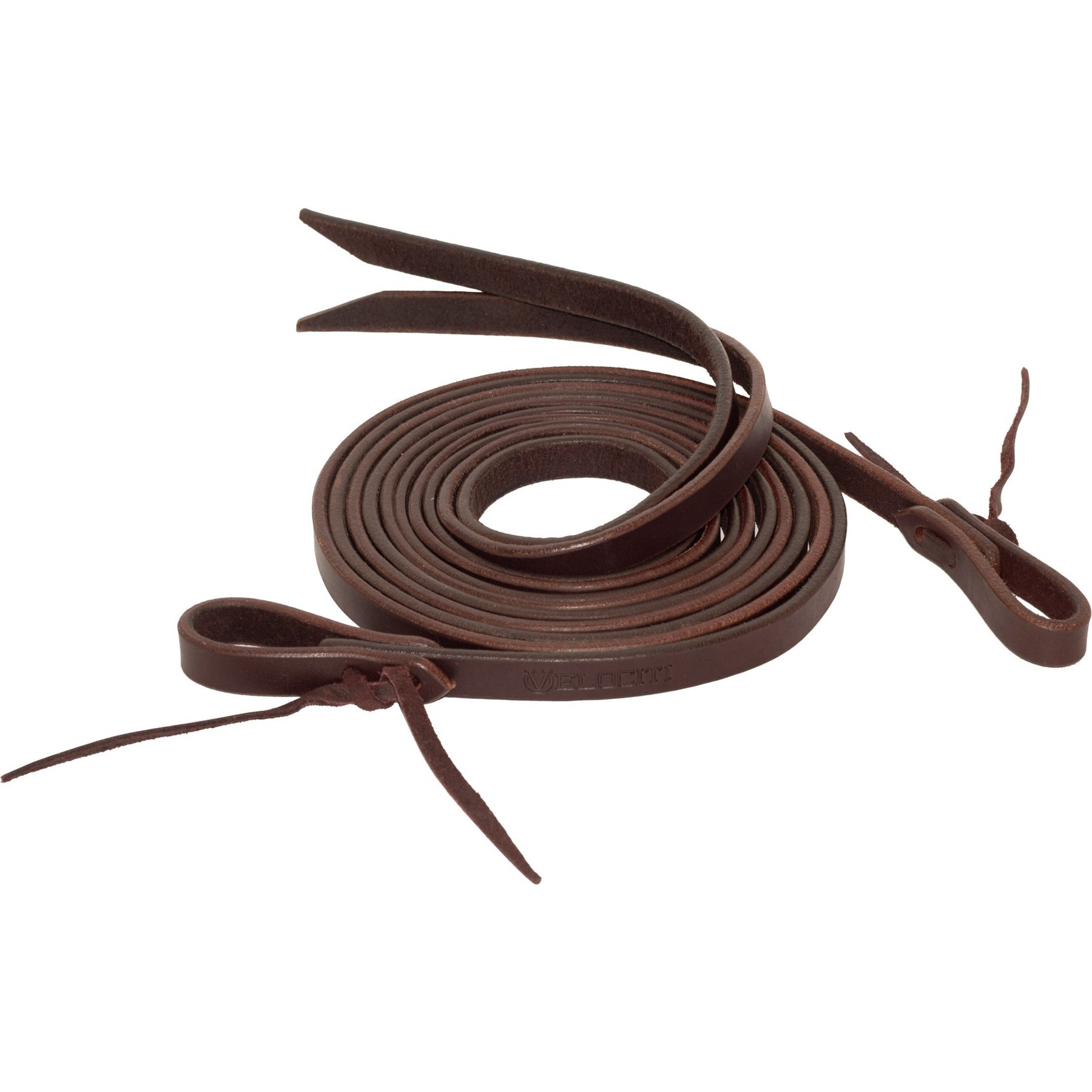 Shires Equestrian Products Velociti Horse Split Reins with Ties, Dark Oil