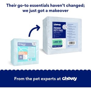 Chewy Made Large Premium Dog Training & Potty Pads (FORMERLY FRISCO), 22 x 23-in, Unscented, 20 count