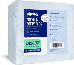 Chewy Made Large Premium Dog Training & Potty Pads (FORMERLY FRISCO), 22 x 23-in, Unscented, 20 count