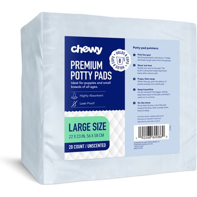 Chewy Made Chewy Made Large Premium Dog Training & Potty Pads (FORMERLY FRISCO), 22 x 23-in, Unscented, 20 count