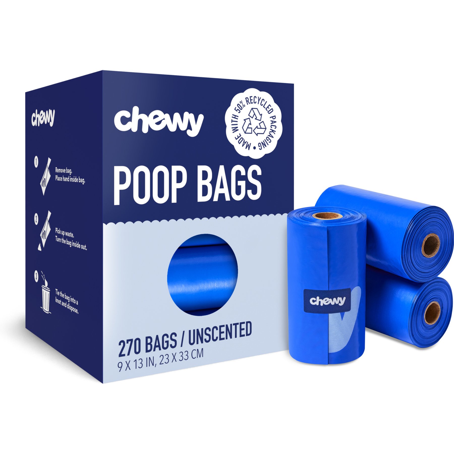 Chewy Made Refill Dog Poop Bags (FORMERLY FRISCO), Unscented, 270 count
