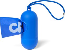 Chewy Made Dog Poop Bag Dispenser & Poop Bag Roll (FORMERLY FRISCO), Blue, Unscented Bags, 15 count roll