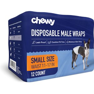 HONEYCARE All-Absorb Disposable Male Dog Wraps, X-Small: 6 to 13