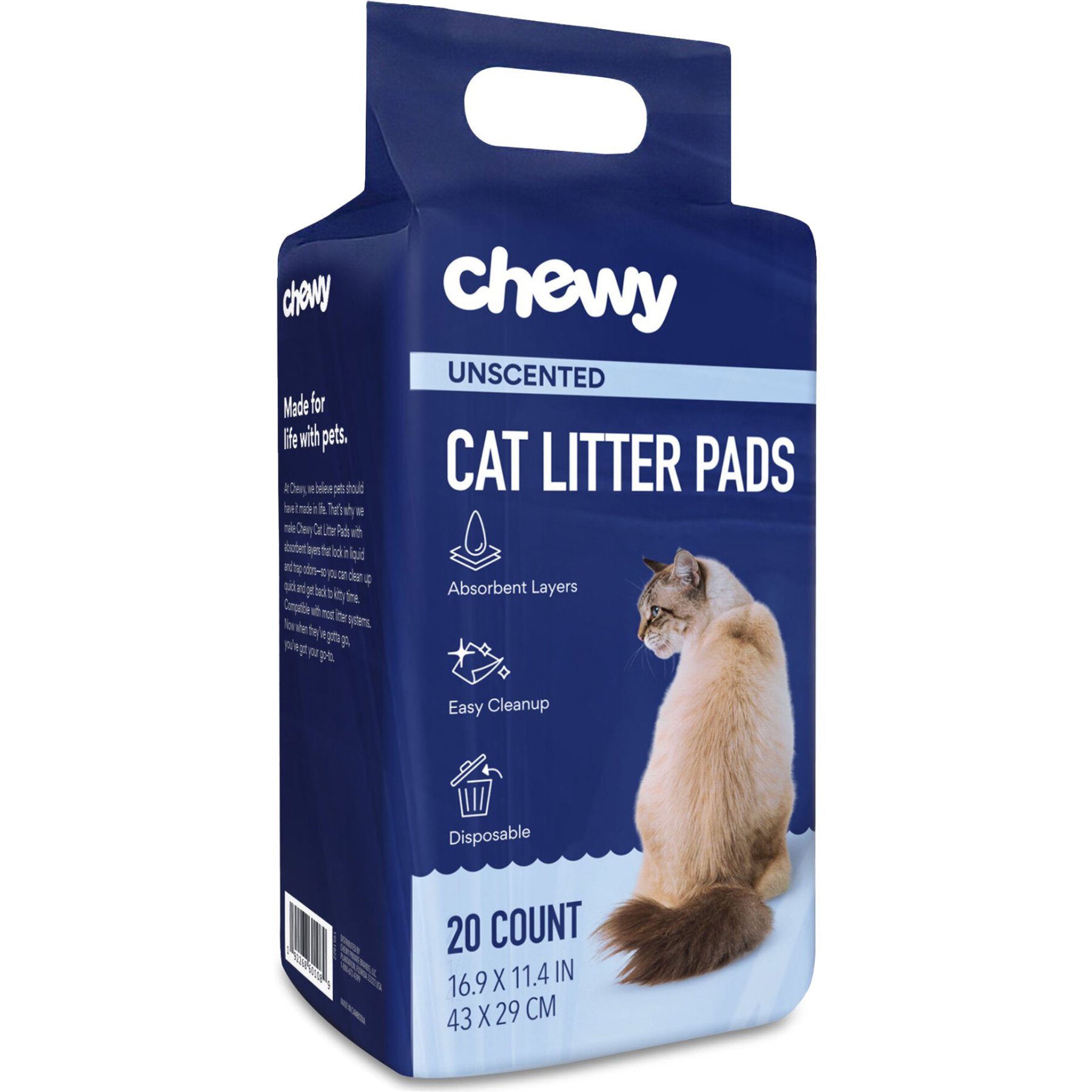 Chewy Made Cat Litter Pads (FORMERLY FRISCO), Unscented, 20 count