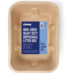 Chewy Made High-Sided Heavy Duty Disposable Litter Box, Jumbo (FORMERLY FRISCO), 21-in, 2 count
