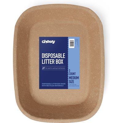 Chewy Made Chewy Made Disposable Litter Box, Medium (FORMERLY FRISCO), 18-in, 3 count