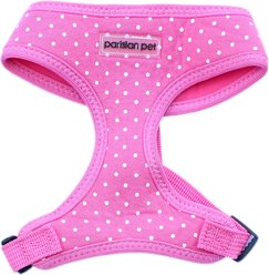 Parisian Pet Freedom Adjustable Dog Harness, Pink Dot, Large: 17 to 22-in chest
