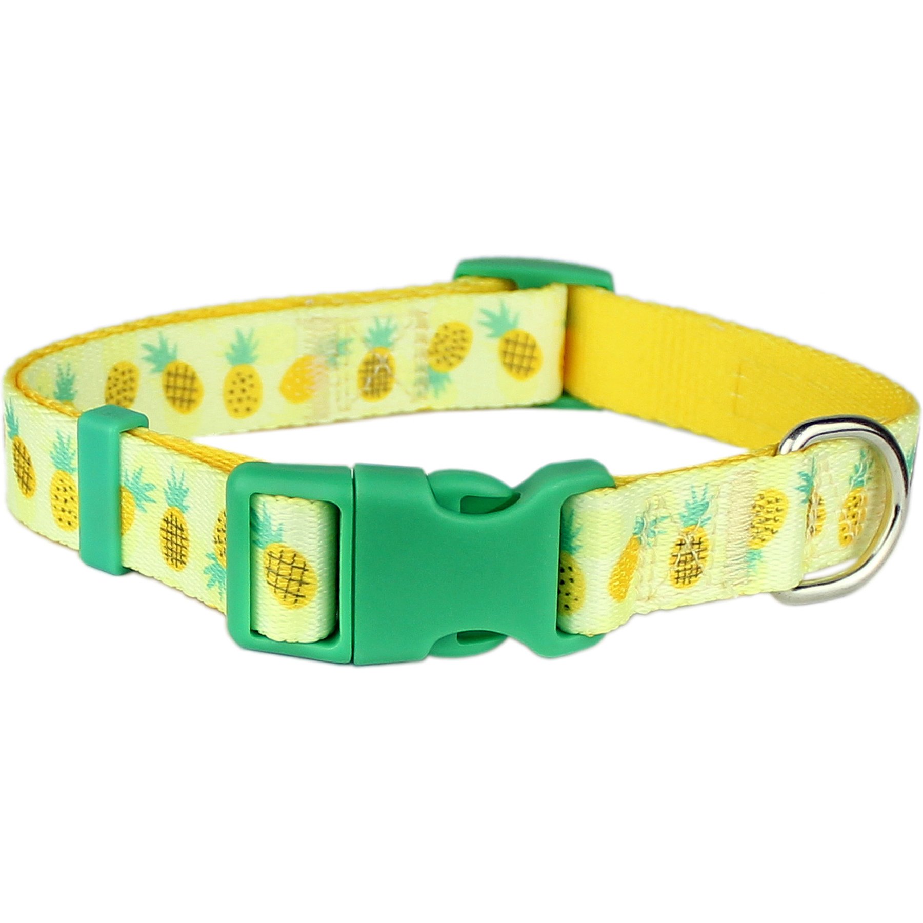 Parisian Pet Pineapples Dog & Cat Collar, Large: 18 to 26-in neck, 1-in wide