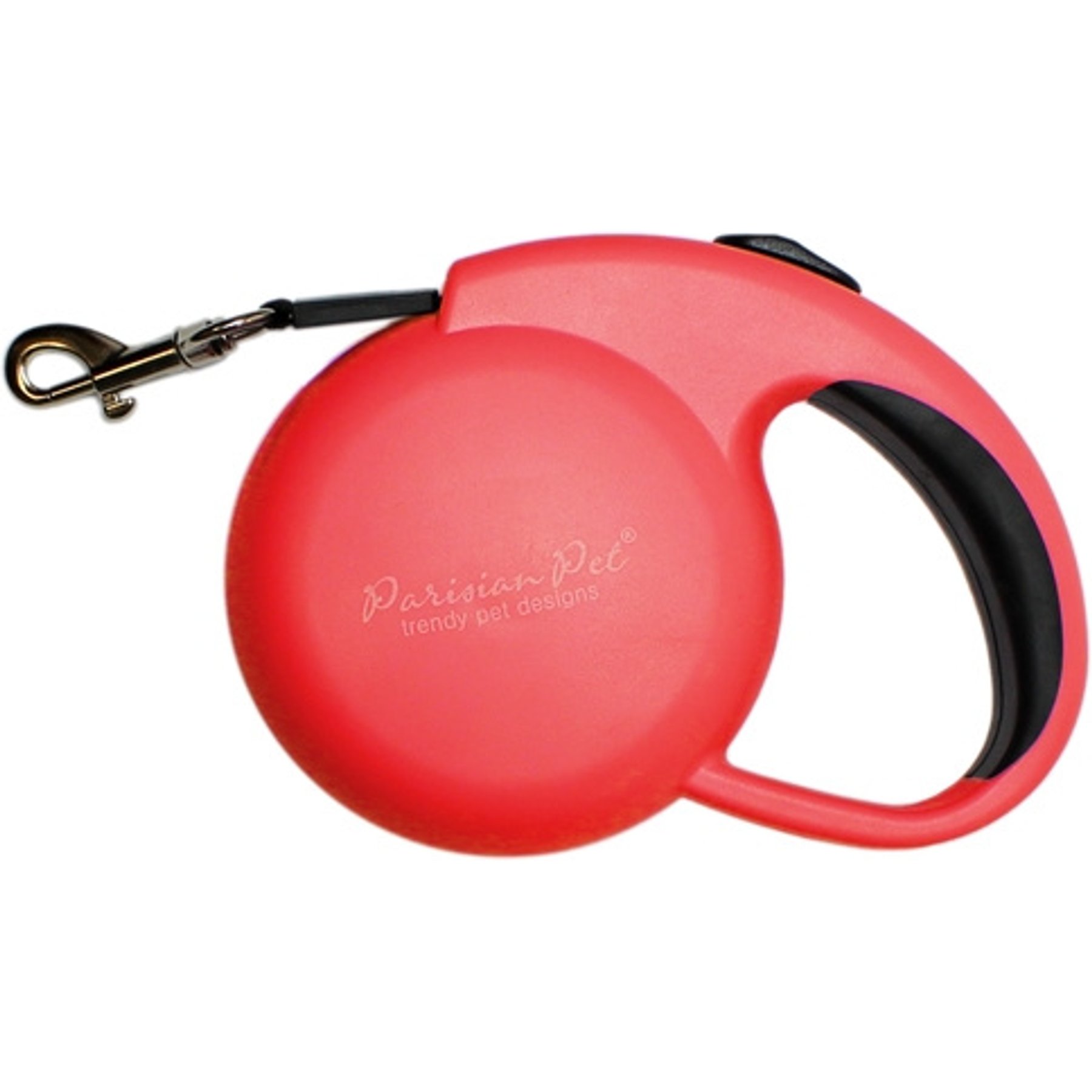 Parisian Pet Mini Retractable Dog & Cat Leash, Red, 10-ft long. 0.5-in wide