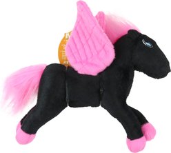 Mighty Jr Liar Pegasus Squeaky Plush Dog Toy, Black/Pink