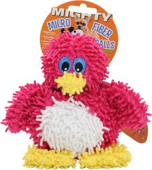 Mighty Jr Microfiber Ball Penguin Squeaky Plush Dog Toy, Pink