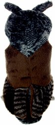 Mighty Jr Nature Owl Squeaky Plush Dog Toy, Brown slide 2 of 5
