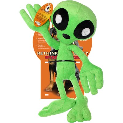 Mighty Mighty Liar Alien Squeaky Plush Dog Toy, Green