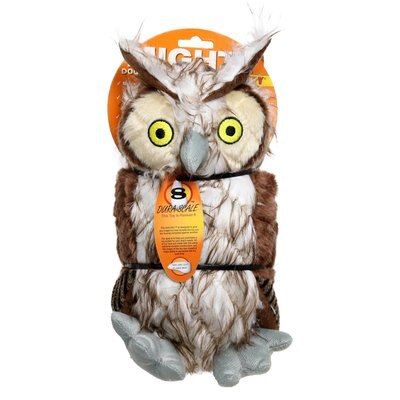 Mighty Mighty Nature Owl Squeaky Plush Dog Toy, Brown