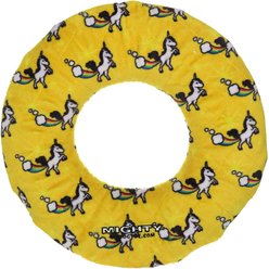 Mighty Ring Unicorn Squeaky Plush Dog Toy, Yellow slide 2 of 5