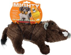 Mighty Safari Warthog Squeaky Plush Dog Toy, Brown