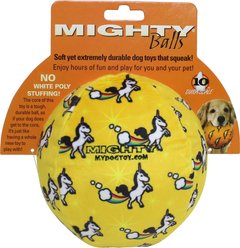 Mighty Ball Unicorn Squeaky Plush Dog Toy, Yellow, Large slide 1 of 5