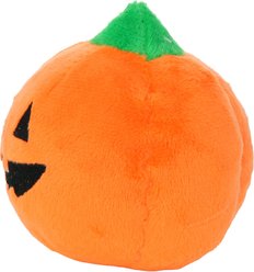 Mighty Ball Pumpkin Squeaky Plush Dog Toy, Orange, Small slide 2 of 4