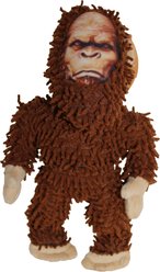 Mighty Jr Micro Bigfoot Squeaky Plush Dog Toy, Brown