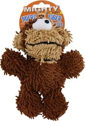 Mighty Jr Microfiber Ball Monkey Squeaky Plush Dog Toy, Brown