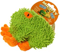 Mighty Jr Micro Fiber Frog Squeaky Plush Dog Toy, Green