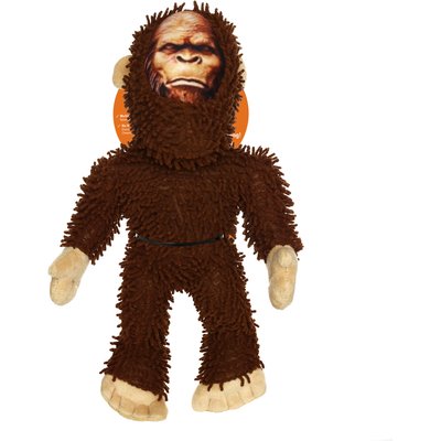 Mighty Mighty Micro Bigfoot Squeaky Plush Dog Toy, Brown