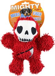 Mighty Microfiber Ball Med Grim Reaper Squeaky Plush Dog Toy, Red