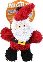 Mighty Microfiber Ball Med Santa Squeaky Plush Dog Toy, Red slide 1 of 5