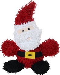 Mighty Microfiber Ball Med Santa Squeaky Plush Dog Toy, Red slide 2 of 5