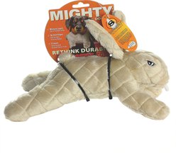 Mighty Nature Rabbit Squeaky Plush Dog Toy, Brown