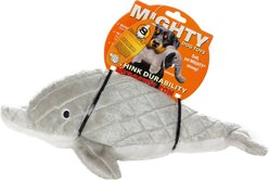 Mighty Ocean Dolphin Squeaky Plush Dog Toy, Grey