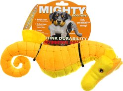 Mighty Ocean Seahorse Squeaky Plush Dog Toy, Yellow