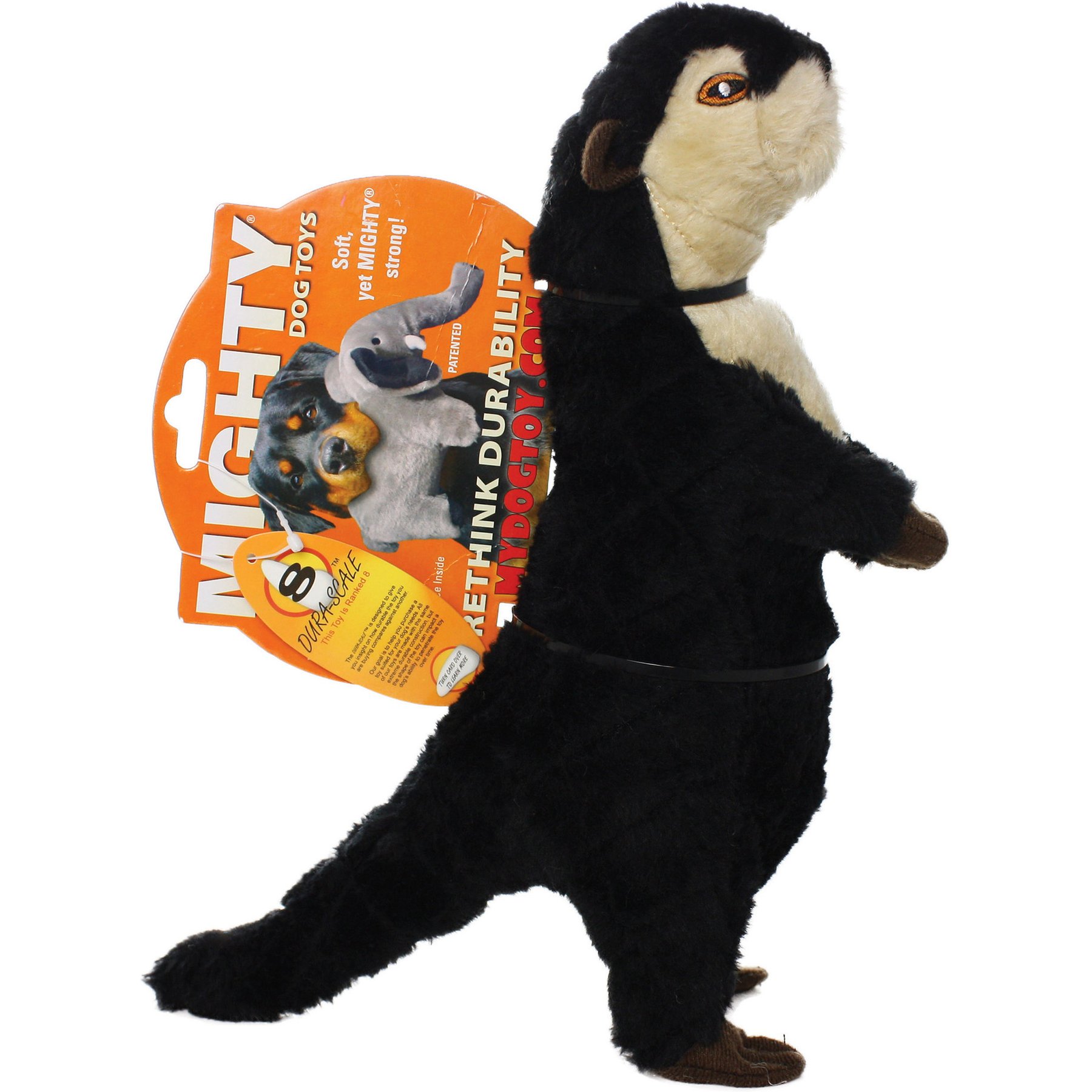 Mighty Safari Meercat Squeaky Plush Dog Toy, Brown